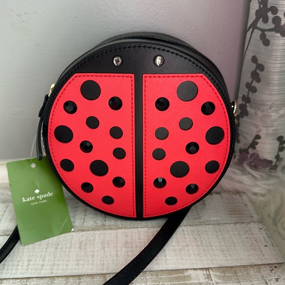 Nwt Kate spade micha turn over a new leaf ladybug bag - Picture 1 of 11